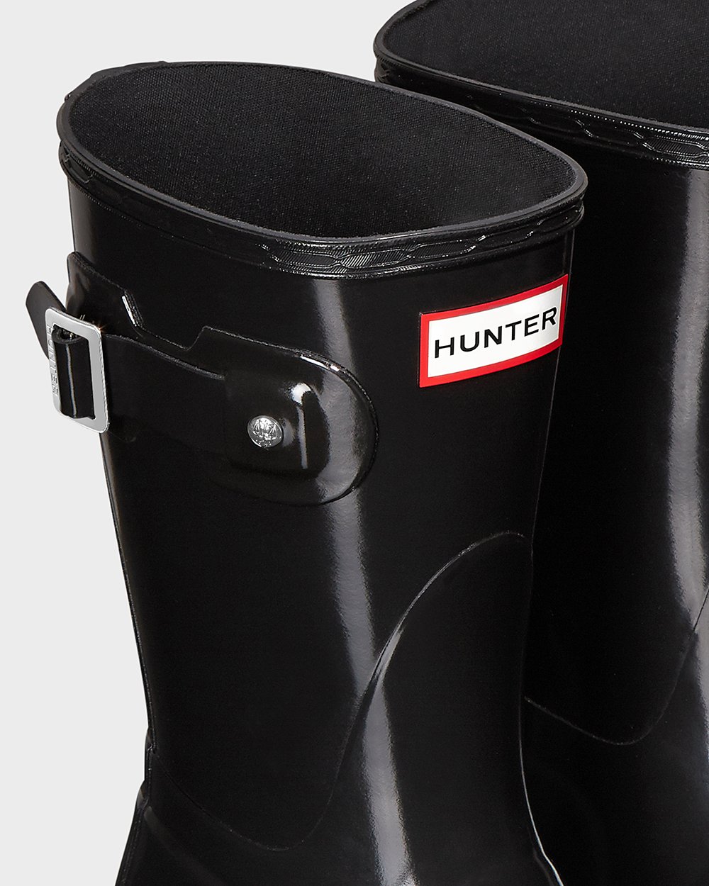 Hunter Kısa Yağmur Çizmesi Bayan Siyah - Original Gloss - Türkiye WY1302746